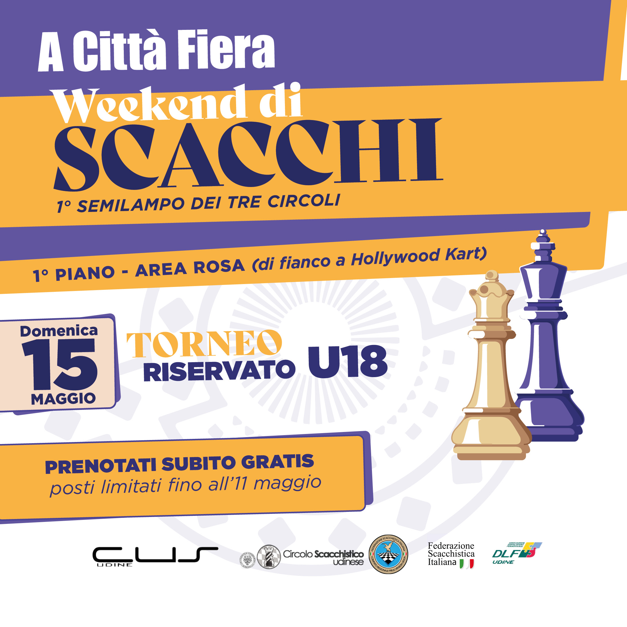 Domenica 15 Maggio: torneo di scacchi riservato U18