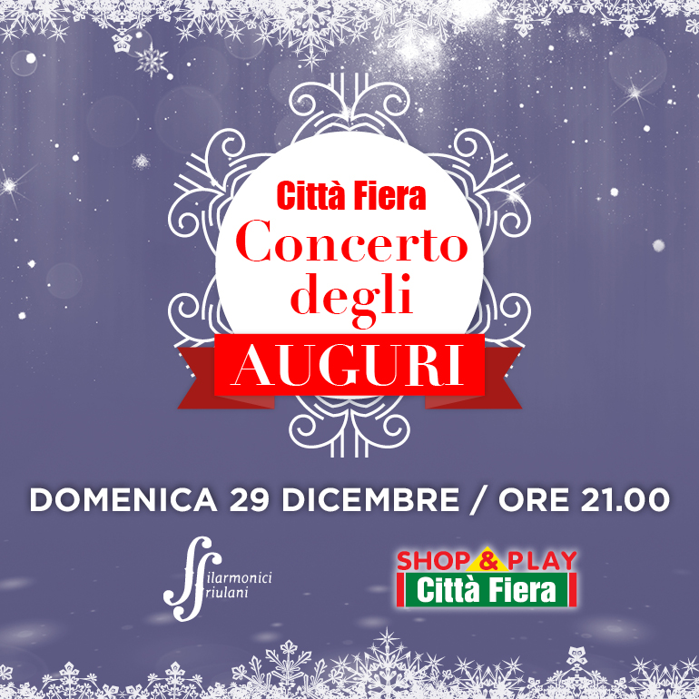 Domenica 29 dicembre il grande concerto degli Auguri  con l' Orchestra giovanile Filarmonici Friulani
