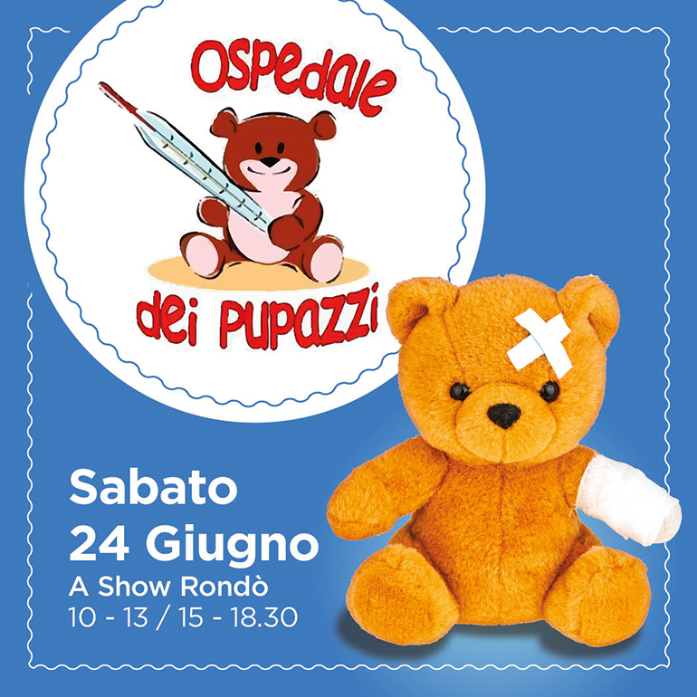 Sabato 24 giugno porta il tuo peluche e affidalo alle cure dei "pupazzologi" del SISM, in piazza Show Rondò