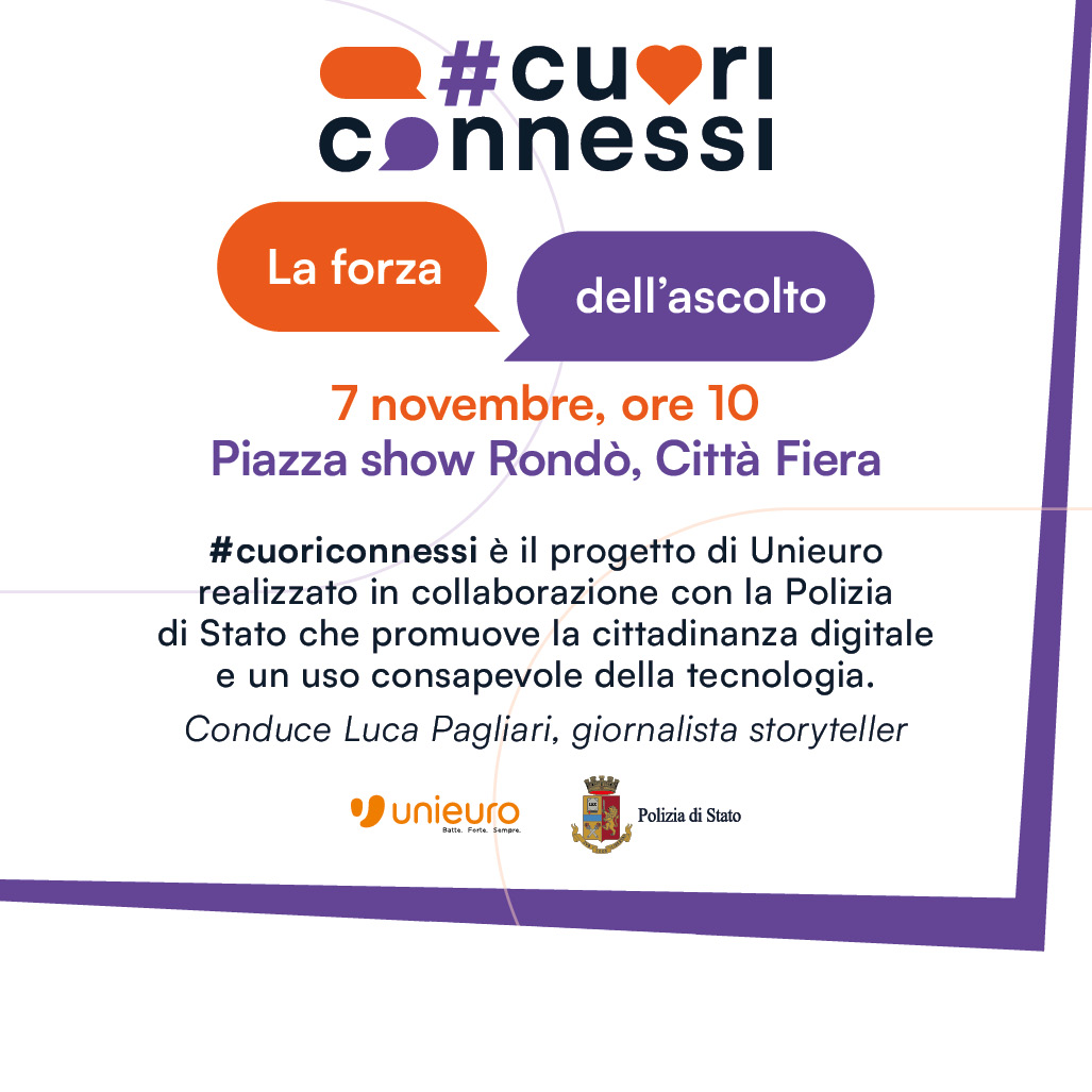 #cuoriconnessi presenta “La forza dell’ascolto”: un incontro su rispetto e cittadinanza digitale