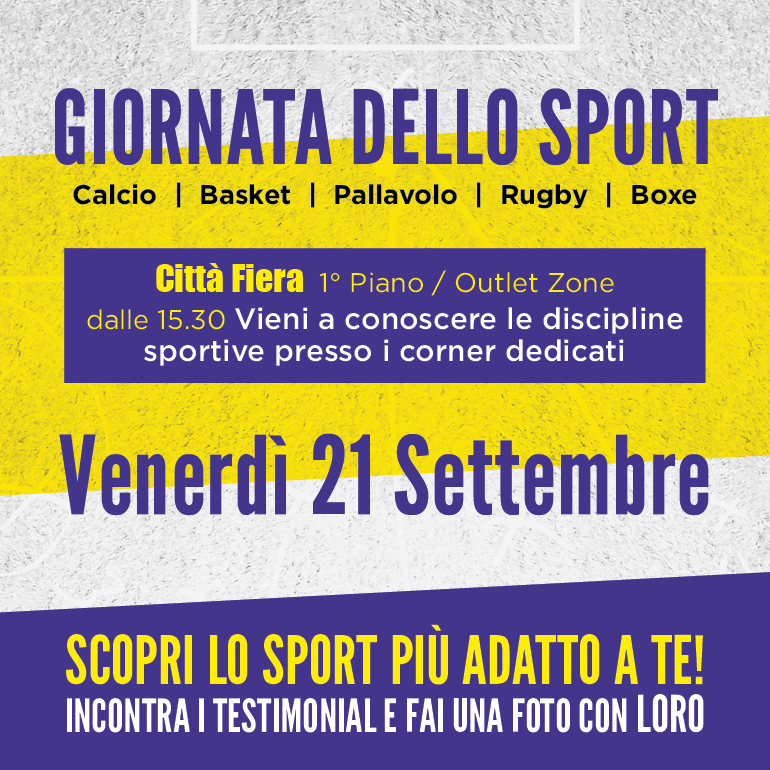 Seconda edizione della Giornata dello Sport a Città Fiera!