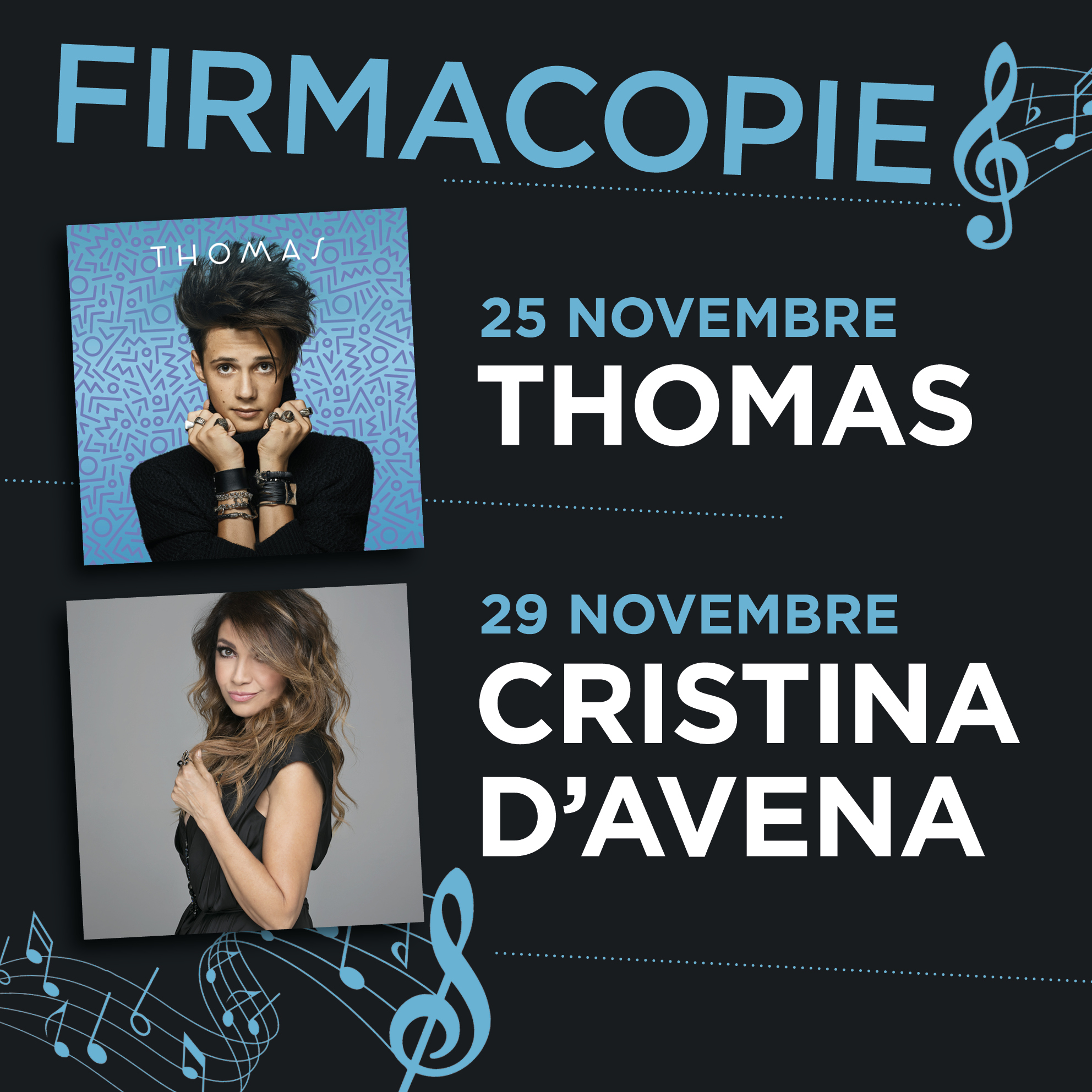 Firmacopie di Thomas e di Cristina D'Avena a Città Fiera