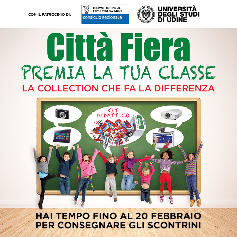 Hai tempo fino al 20 Febbraio per consegnare gli scontrini per Città Fiera Premia la Tua Classe 6^ Ed