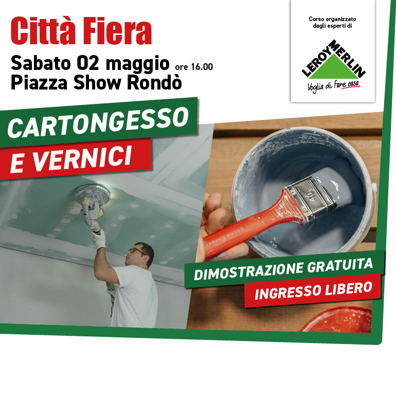 "Cartongesso e Vernici" corso tenuto da esperti di Leroy Merlin
