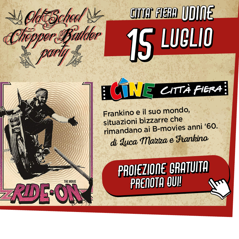 Proiezione gratuita del film "RIDE ON THE MOVIE"