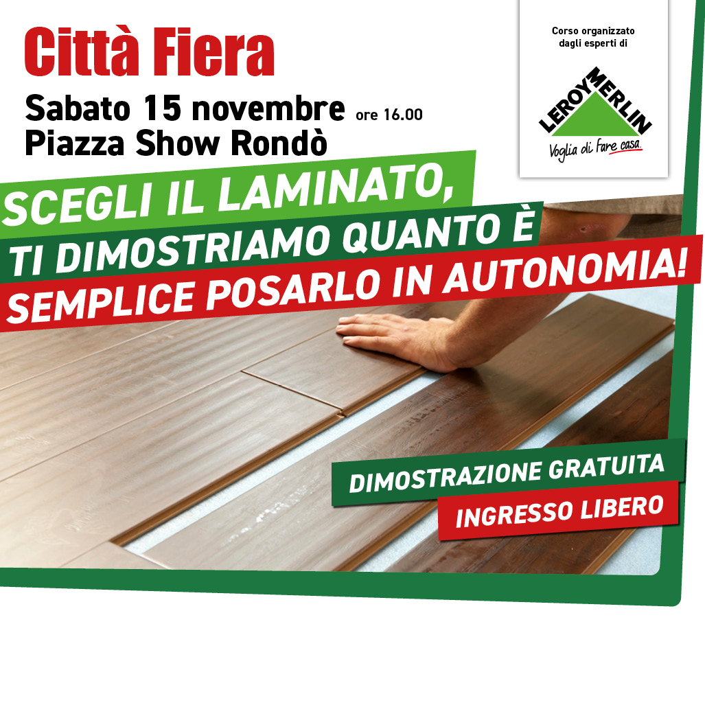 "Impara come posare il laminato" corso tenuto da esperti di Leroy Merlin