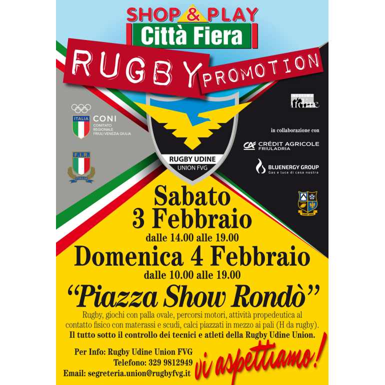 Rugby Promotion sabato 3 e domenica 4 febbraio