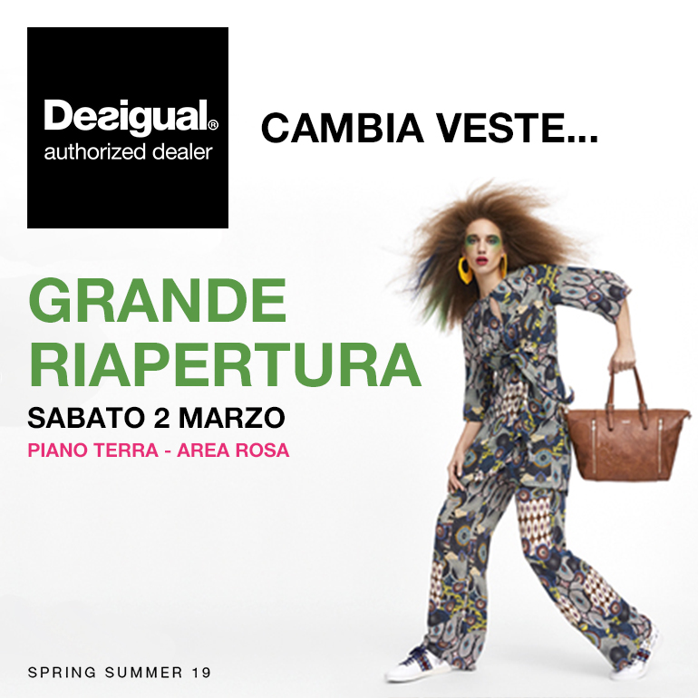 Desigual cambia veste... Grande riapertura sabato 2 marzo