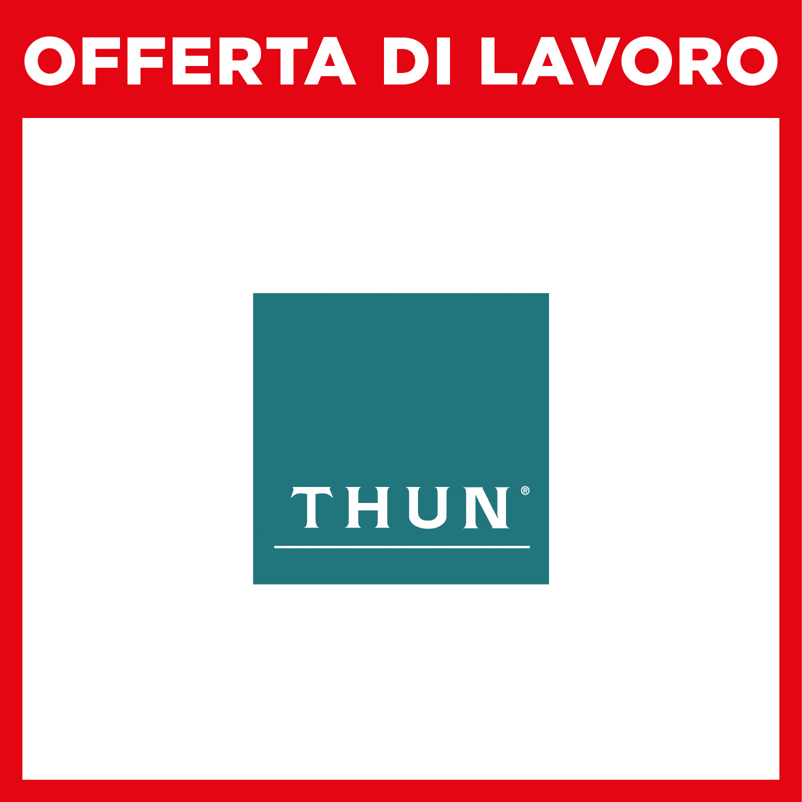 Offerta di lavoro - THUN