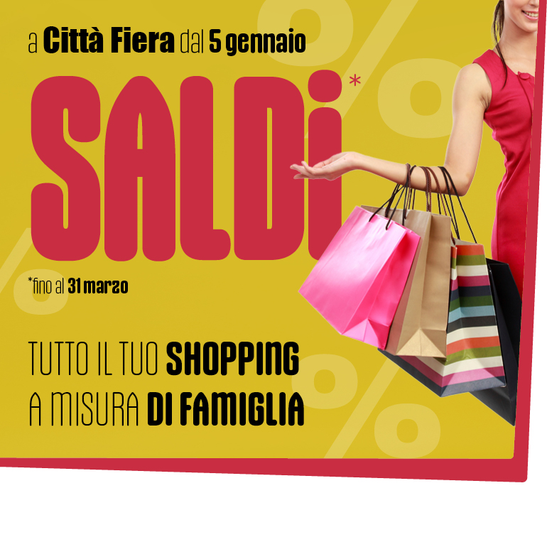 Saldi a Città Fiera dal 5 Gennaio