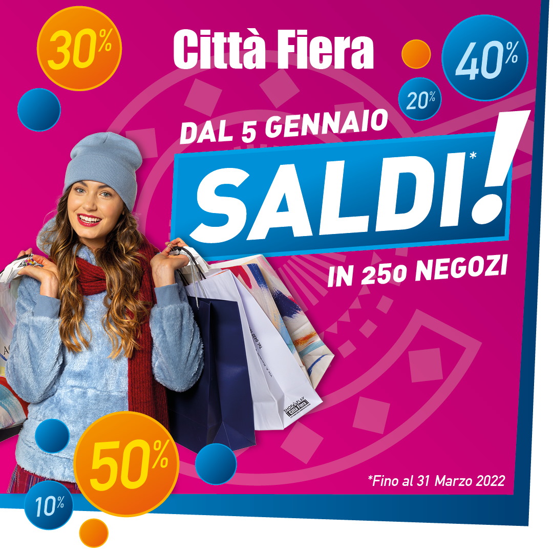 Saldi a Città Fiera dal 5 Gennaio