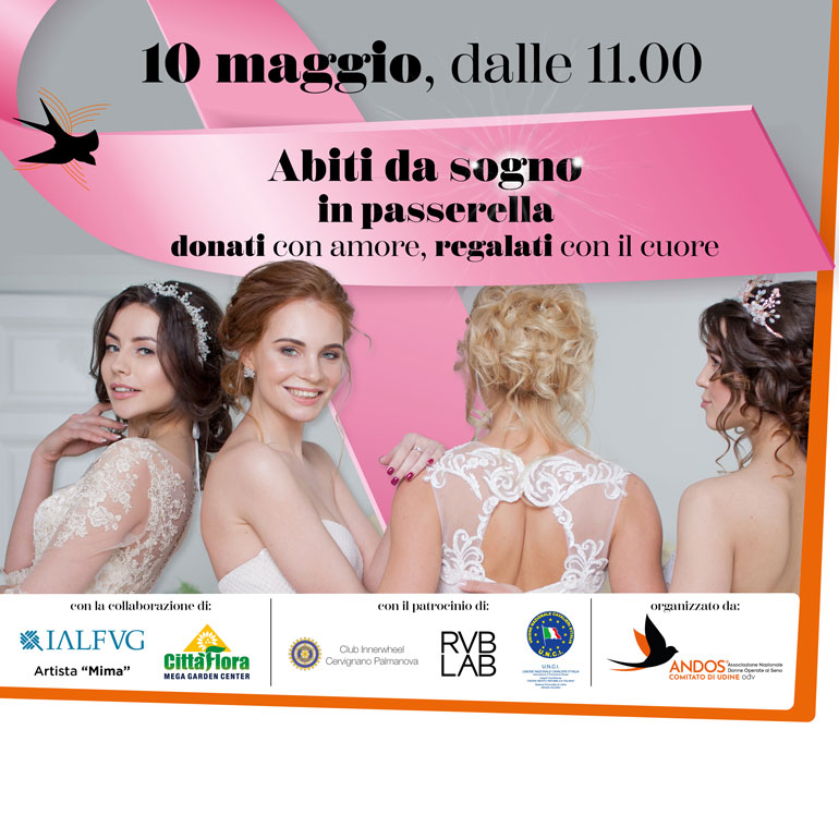 Sfilata benefica con gli abiti da sposa donati all’Andos