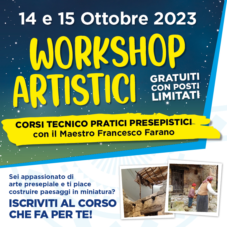 Workshop Artistici a Città Fiera: corsi tecnico pratici presepistici