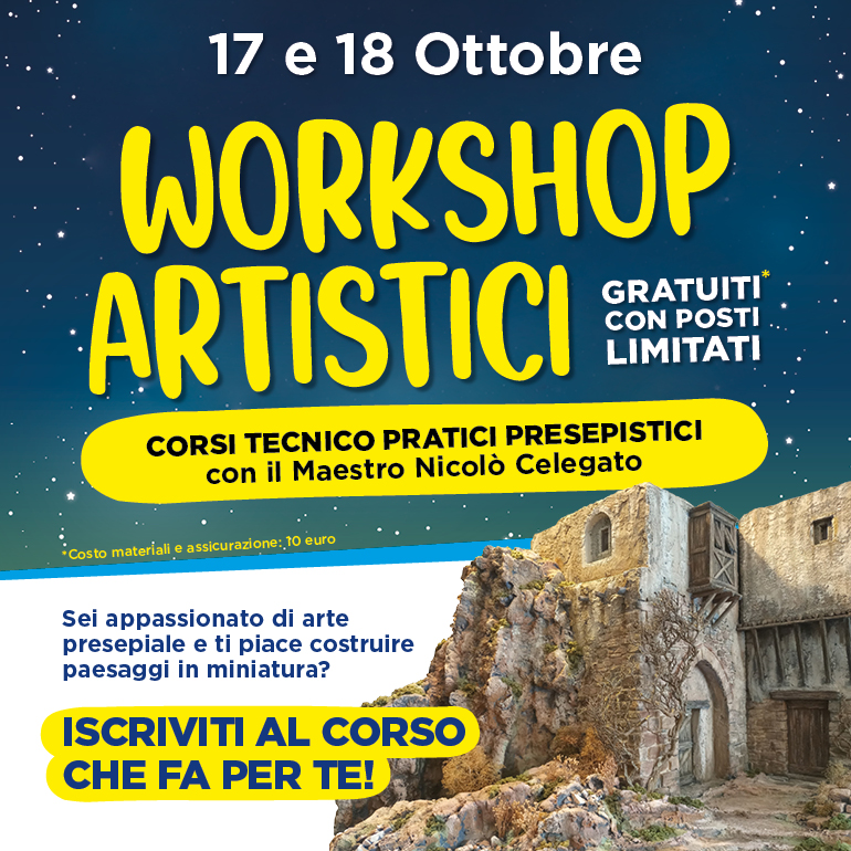 Workshop Artistici a Città Fiera: Corsi tecnico pratici presepistici
