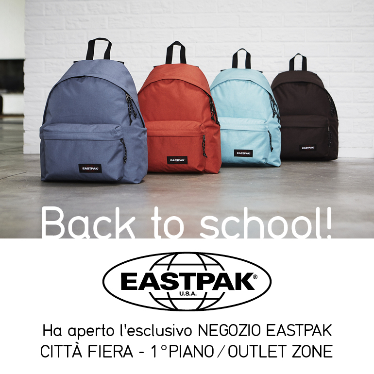 Ha aperto l'esclusivo NEGOZIO EASTPAK al 1°piano di Città Fiera