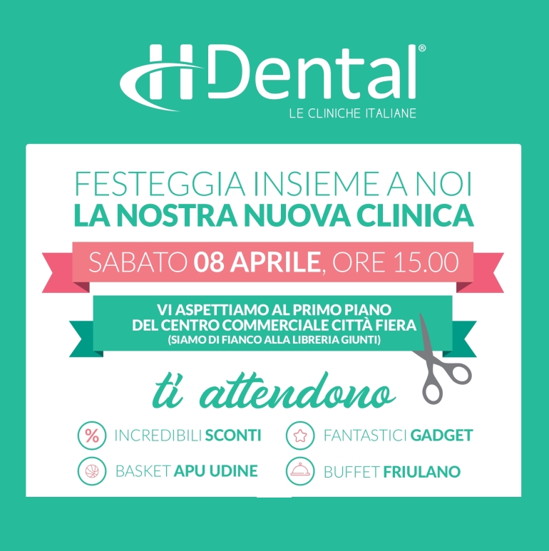 Sabato 8 aprile grande inaugurazione di HDental con la squadra di basket APU Udine