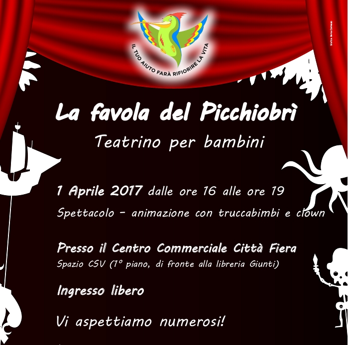 Sabato 1° aprile spettacolo di animazione per bambini e teatrino