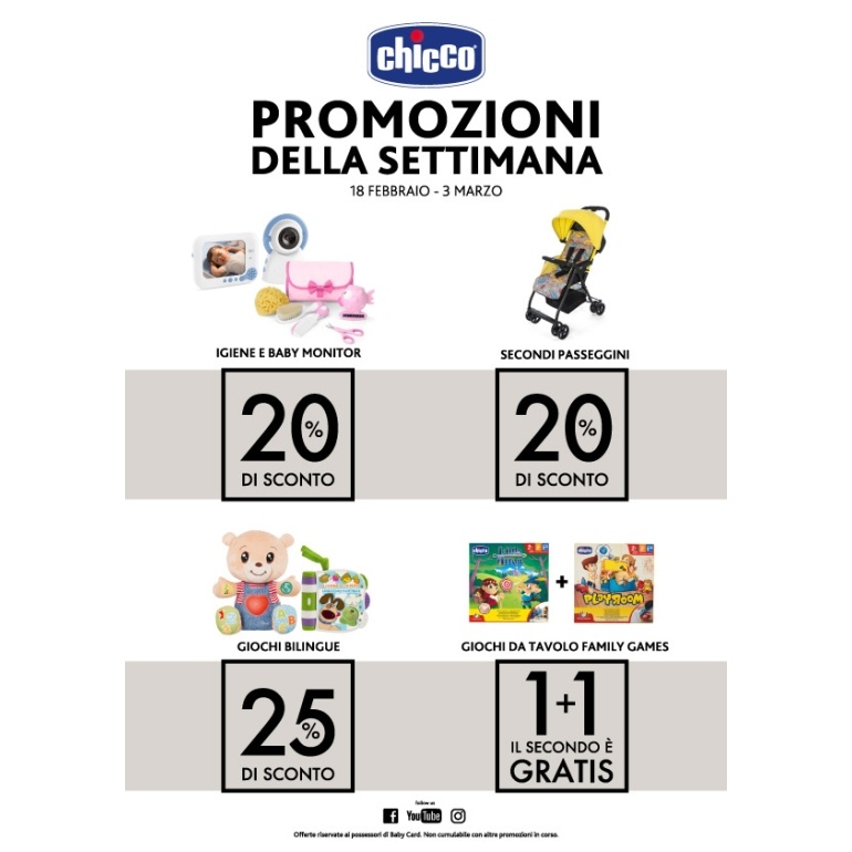 Le promozioni della settimana