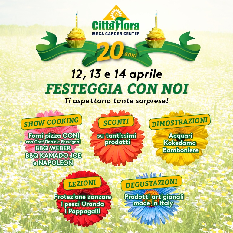 Compleanno di Città Flora: 12-13 e 14 aprile