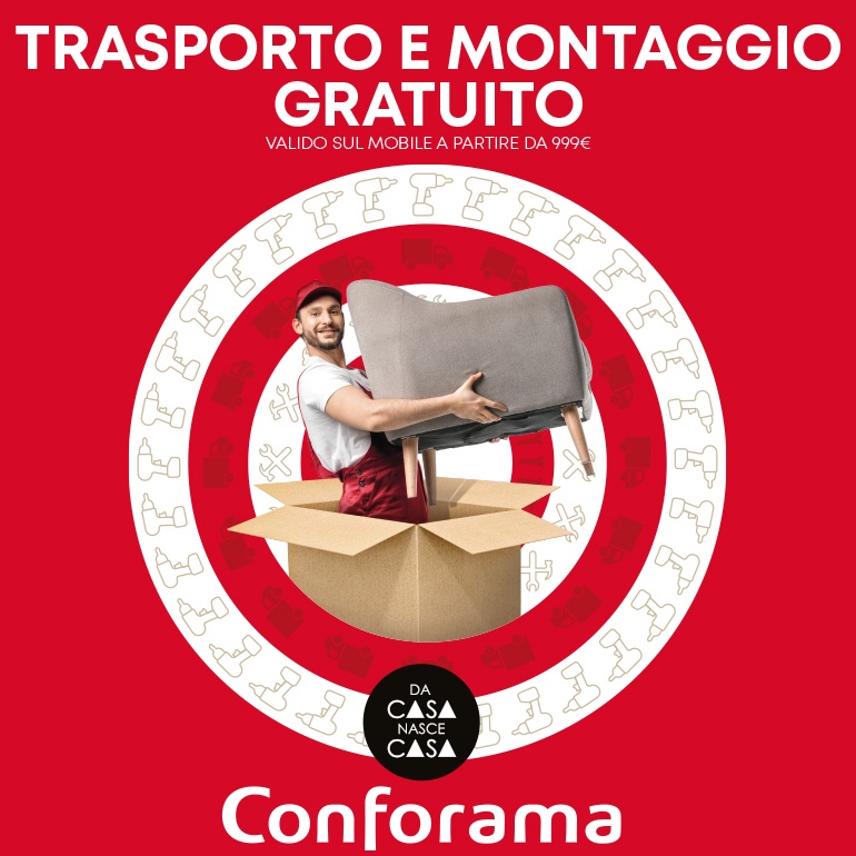 Trasporto e montaggio gratuito