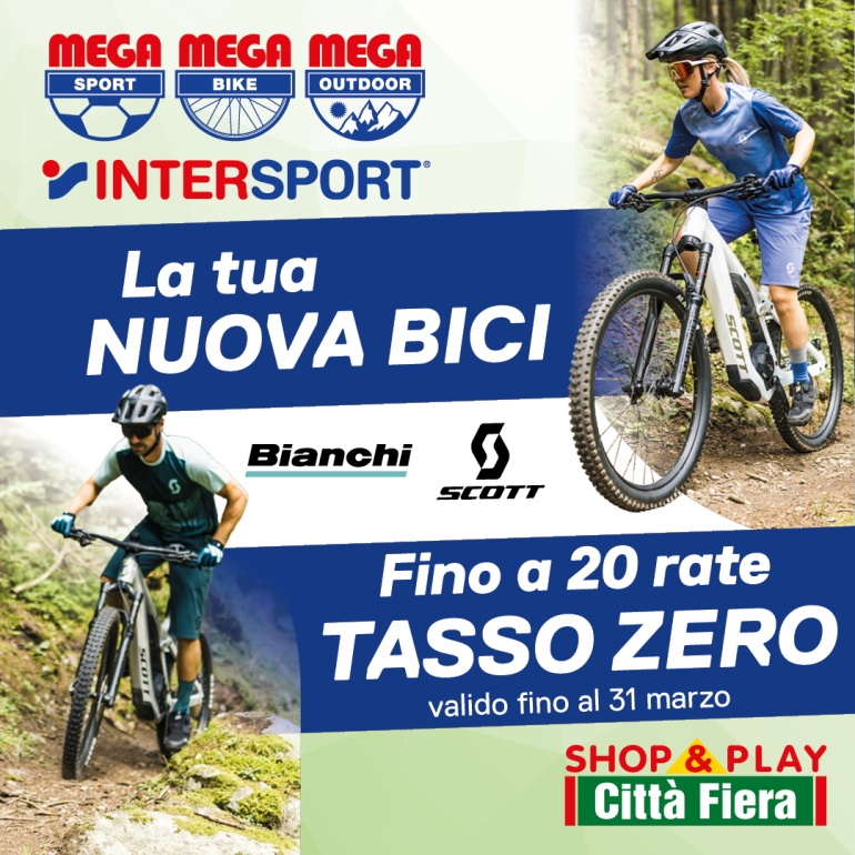 Bici Bianchi e Scott, rate a tasso zero