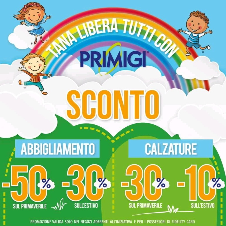 Tana libera tutti con Primigi