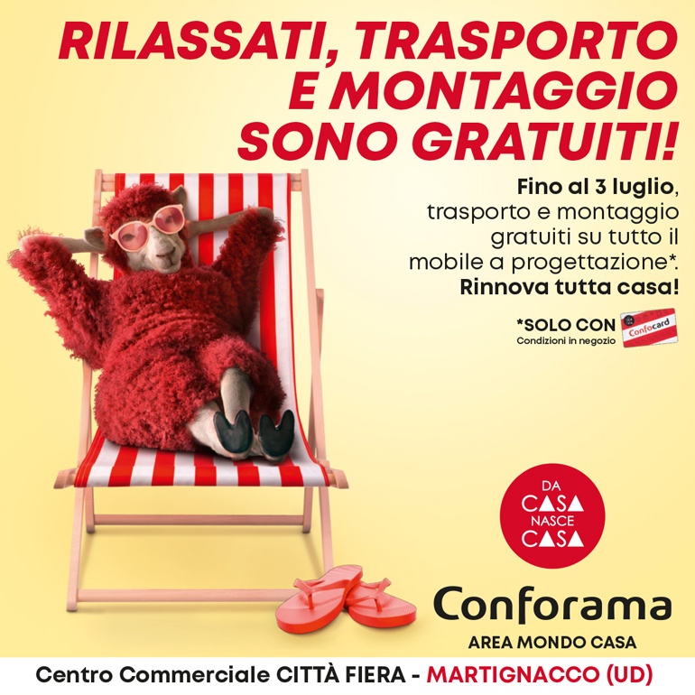 Trasporto e montaggio gratuito